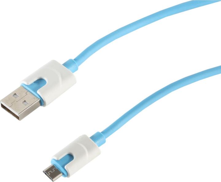 Produktbild Shiverpeaks USB Ladekabel USB A-ST auf USB Micro B-ST blau 2,0m (2 m, USB 2.0)