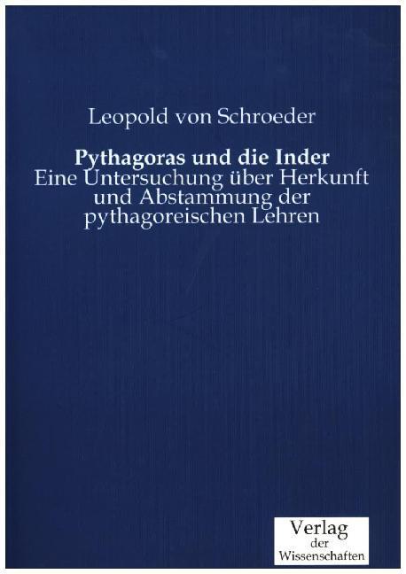 Produktbild Pythagoras und die Inder (Leopold von Schroeder, 2016)