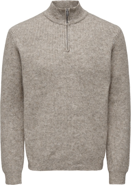 Only & Sons Onstegan Reg 5 Wool Half Zip Knit Bf
