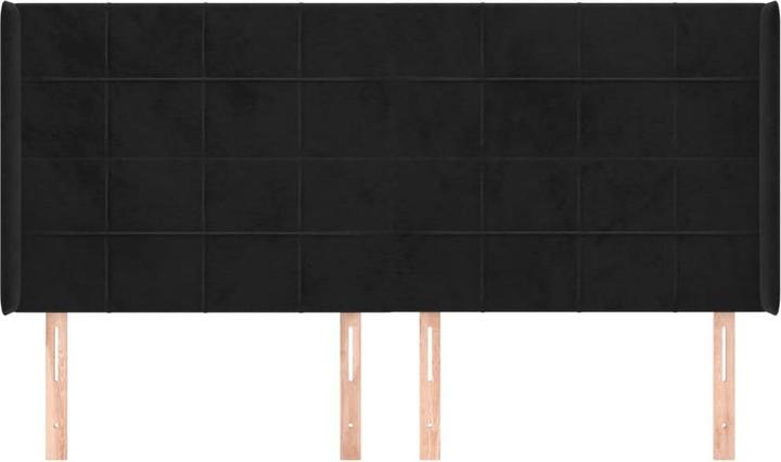 Image du produit vidaXL Kopfteil mit Ohren Schwarz 203x16x78/88 cm Samt,Farbe (203 x 16 x 88 cm)