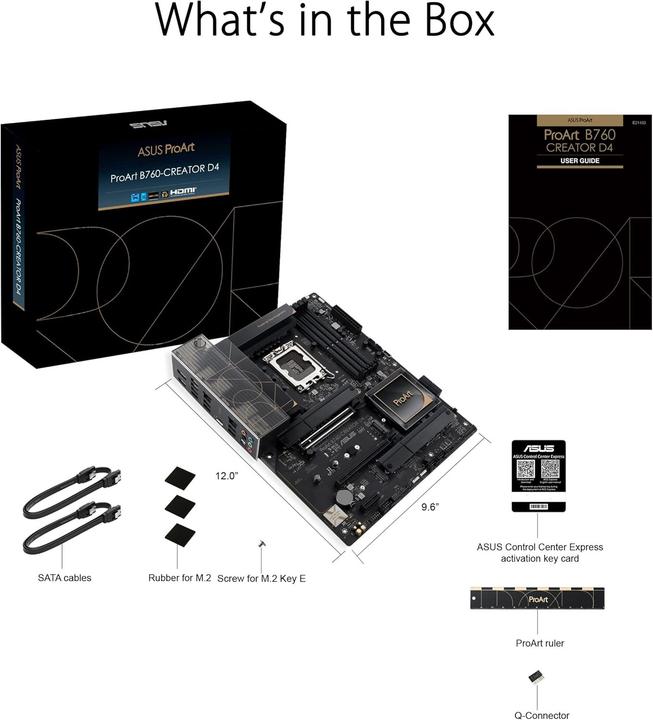 Produktbild ASUS PROART B760-CREATOR D4 (LGA 1700, Intel B760, ATX)