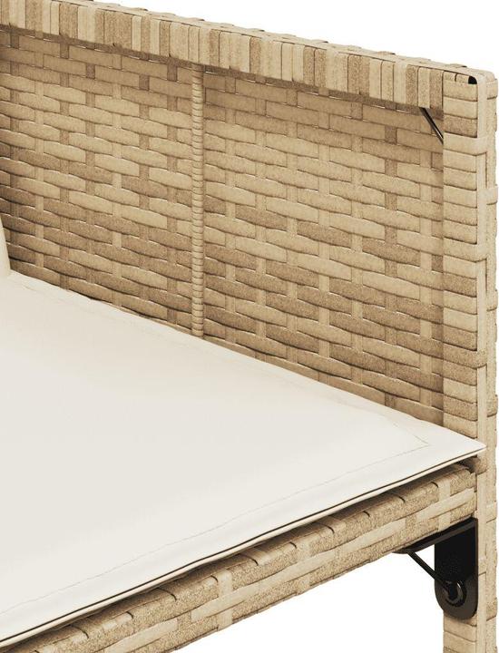 Produktbild VidaXL Gartenmöbel Essgruppe Gartengarnitur Sitzgruppe 7tlg. Beige Poly Rattan (165 cm)