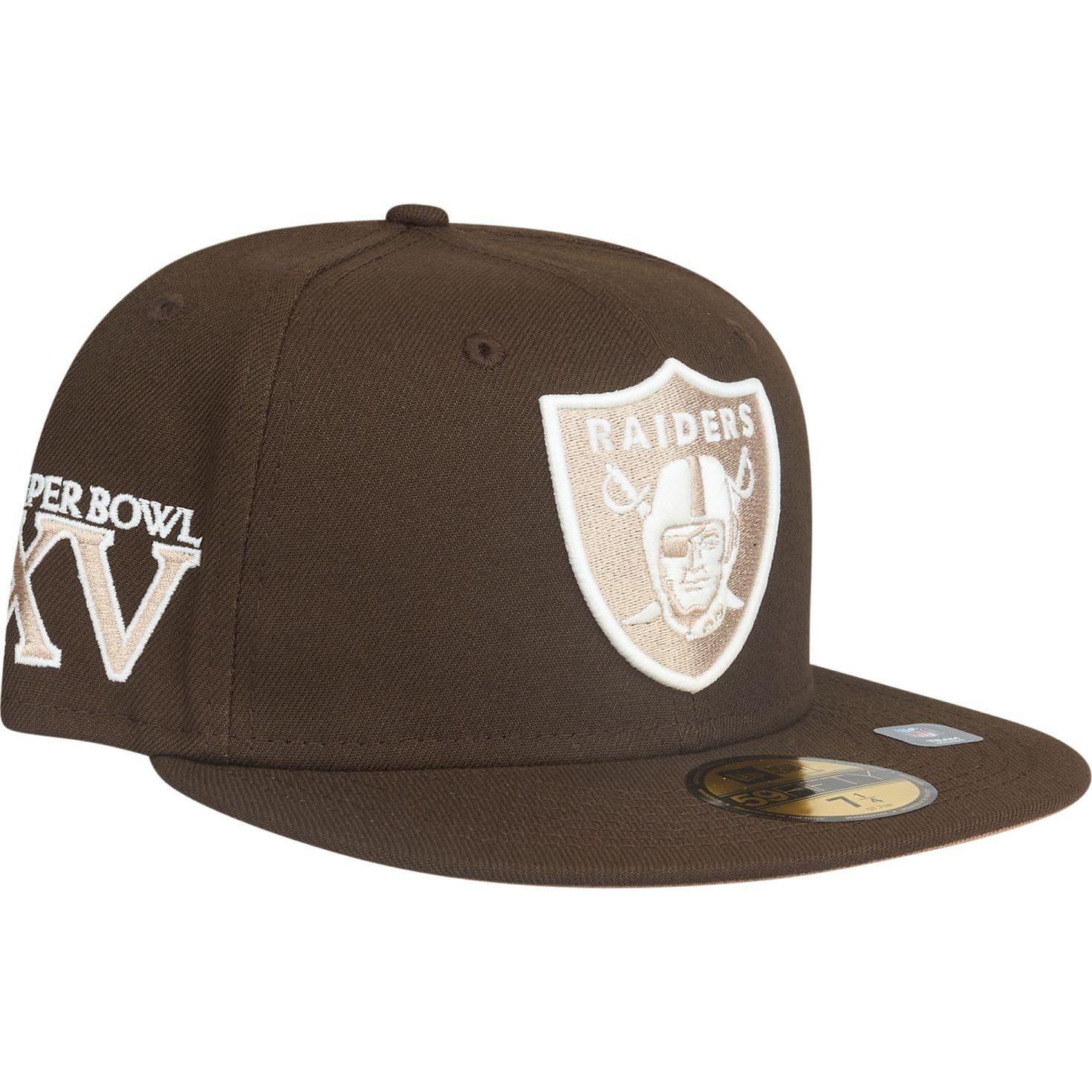 New Era, Herren, Cap, 59Fifty Cap - Las Vegas Raiders walnut braun - 7 1/8, Braun, (7 1/8)