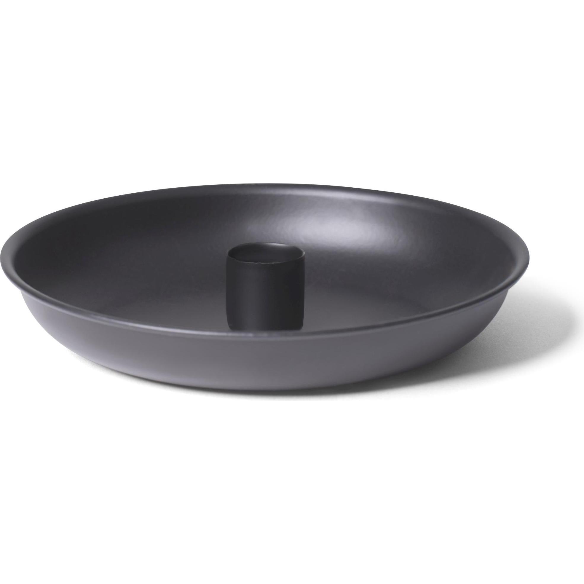 Novaliv, Kerzenständer, Stabkerzenhalter für Tafelkerzen Kerzenpick SCHWAR candle holder 15cm Metall rund (15 x 15 x 15 ...