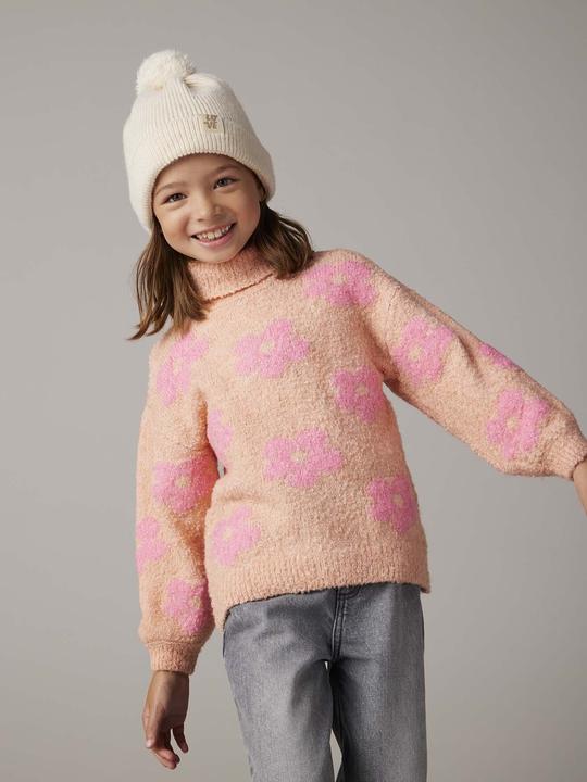 Immagine prodotto Vertbaudet Flauschiger Mädchen Rollkragenpullover mit Muster (146, 152)