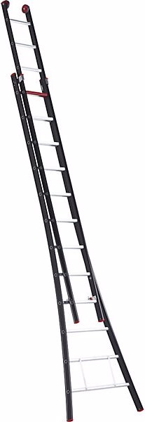 Actual product image Altrex Push-up ladder, 2 part, extendable, black, 2 x 12 rungs. (Shelf ladder, 625 cm)