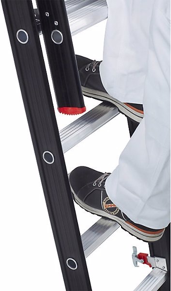Actual product image Altrex Push-up ladder, 2 part, extendable, black, 2 x 10 rungs. (Shelf ladder, 515 cm)