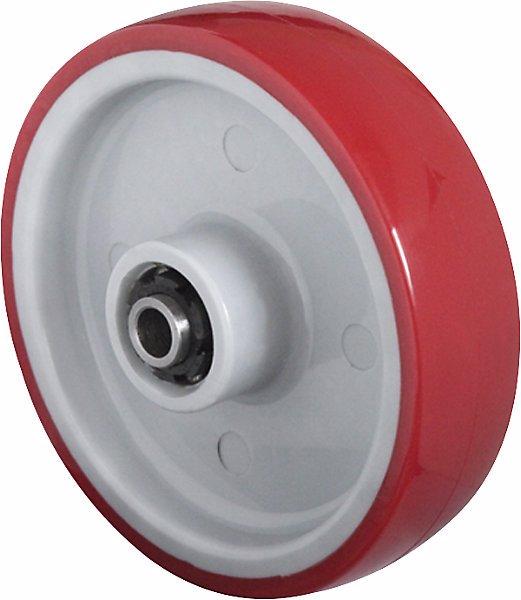 Produktbild Cascoo PU-Rad, rot auf Polyamidfelge