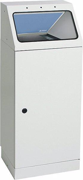 Collecteur de tri auto-extinguible, capacité 45 l, trappe bleu pigeon. (45 l)