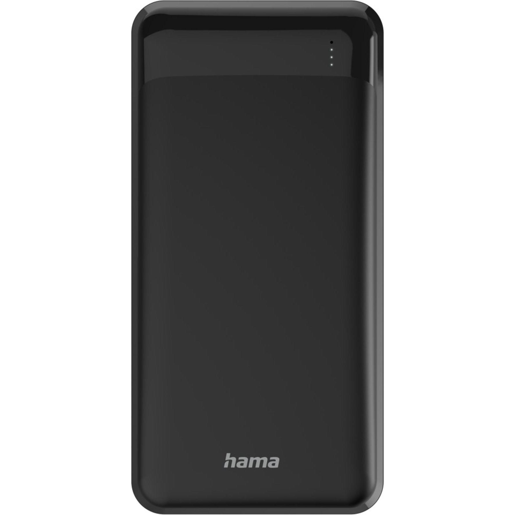Thumbnail - Hama Power Pack Eco Power 20, 20000mAh, Ausgänge: 1x USB-C, 2x USB-A, Schwarz (20000 mAh), Powerbank, Schwarz