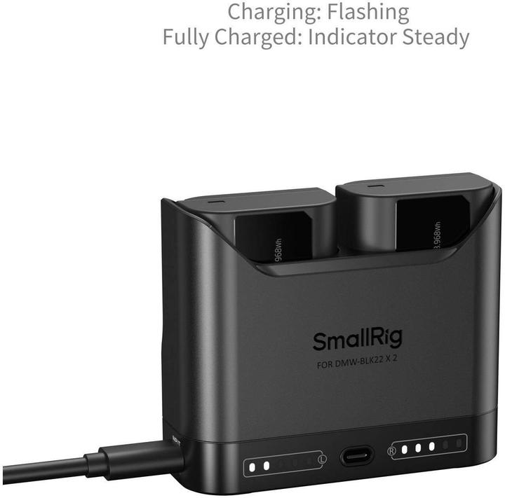 Image du produit SmallRig 5487 Turbo Charging Kit for DMW-BLK22 Camera Batteries (Chargeur de batterie d'appareil photo)
