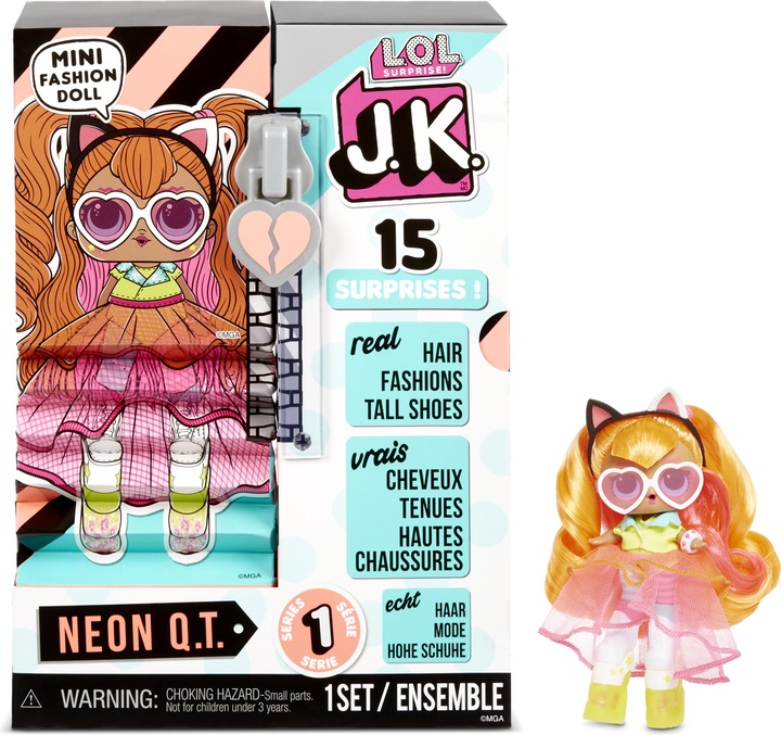 Produktbild MGA LOL JK Mini Fashion Doll NEON Q.T.