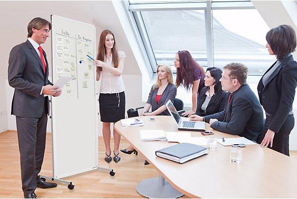 Immagine prodotto smiT Lavagna bianca, con rotelle, acciaio verniciato, alt. x largh. x prof. 1900 x