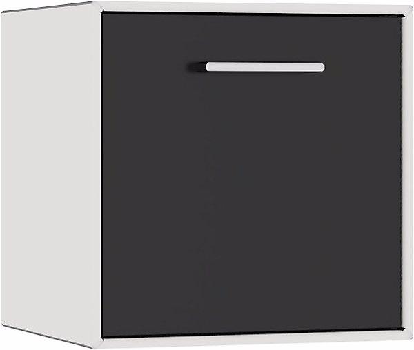 Image du produit Mauser Caisson suspendu, 1 casier bar, largeur 385 mm, blanc sécurité / noir profond. (38.50 x 38.50 x 38.50 cm)