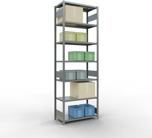 Actual product image Schulte Lagertechnik MULTIplus330 basic racking system with length ledgers