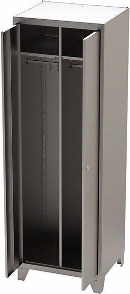 Immagine prodotto kaiserkraft Armadio con piedini, armadio guardaroba con 2 scomparti guardaroba, altezza x (60 cm, 180 cm)