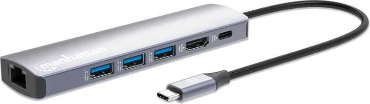Immagine prodotto Manhattan Docking station USB-C 6-in-1 4K 1xHDMI 3xUSB 5 Gb/s (USB-C, 6 porte)