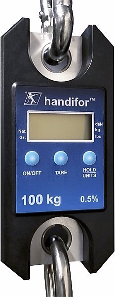 Actual product image Tractel handifor™ dynamometer, miniature model, weighing range up to 100 kg.