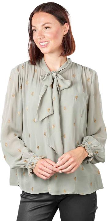 Immagine prodotto Scotch & Soda Embroidered Blouse Tie Neck Grey Sheer (S)