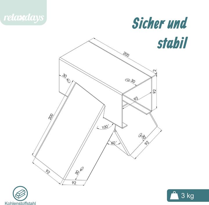 Actual product image Relaxdays swing bracket