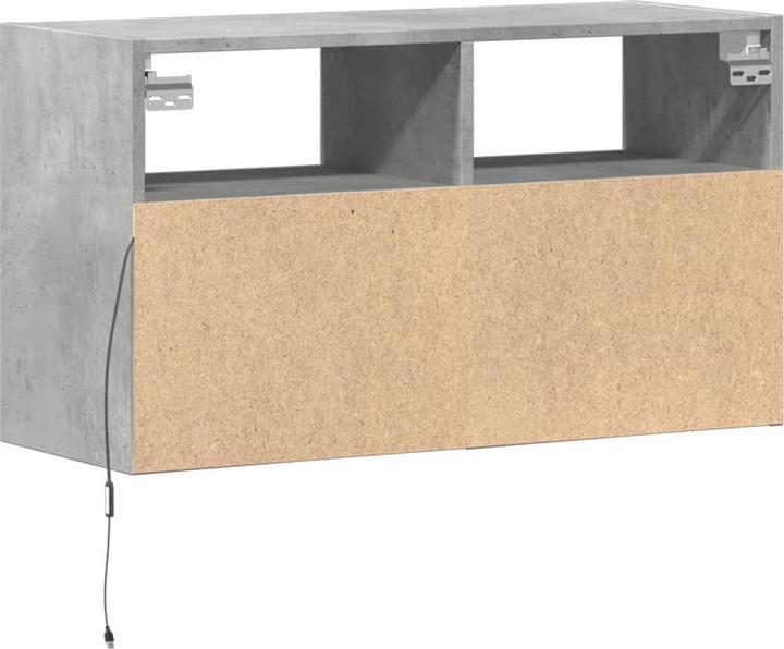 Image du produit vidaXL Armoire TV Armoire murale Lowboard Suspendu avec éclairage LED Gris béton