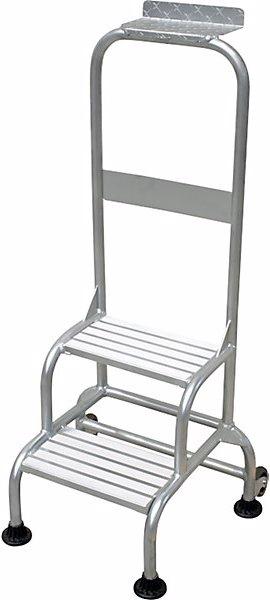 Image du produit Facal Marchepied de montage mobile en aluminium, avec garde-corps, 2 marches. (Échafaudages)