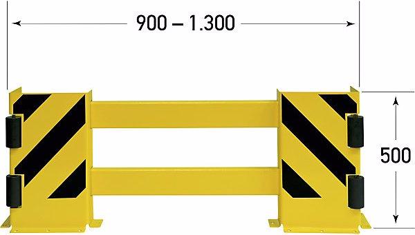 Image du produit Moravia Lisses de protection des rayonnages BLACK BULL B, h x l 500 x 190 mm, extensible