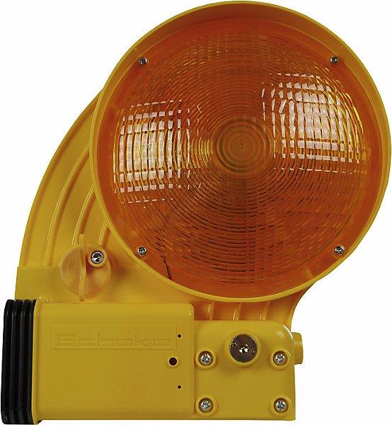 Actual product image Schake Beacon light, light emitted on one side, yellow.