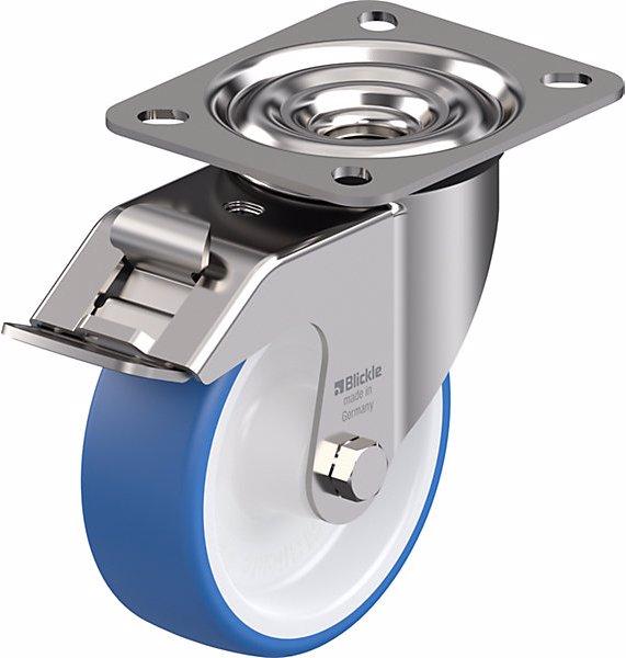 Produktbild Blickle TPU-Rad, Edelstahl-Gehäuse mit Platte