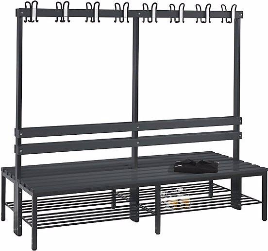 Produktbild C+P Garderobenbank BASIC, doppelseitig (196 cm, 165 cm)