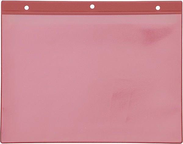 Valdemar Krog Labelling pouches with suspension holes, landscape, A4, red, pack of 50. (A4, 50 Piece)