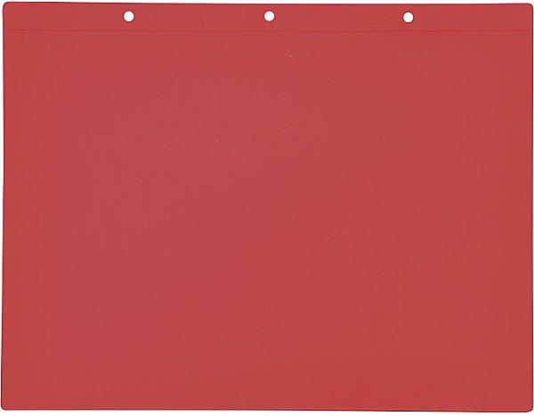 Actual product image Valdemar Krog Labelling pouches with suspension holes, landscape, A4, red, pack of 50. (A4, 50 Piece)