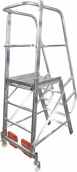 Immagine prodotto Krause Scala a piattaforma in alluminio STABILO Vario compact, per corridoi stretti (Scala a pioli, 123 cm)