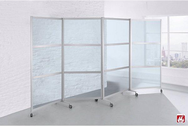 Produktbild BST Systeme Mobile Faltstellwand, schwer entflammbar (370 x 190 cm)