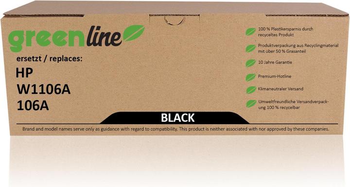 Actual product image Inkadoo Toner greenline replaces HP W 1106 A XL toner, black Black (FC)