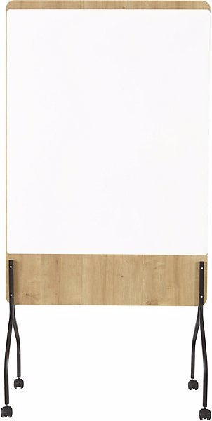 Actual product image Rocada NATURAL mobile presentation board, HxWxD 2000 x 1000 x 450 mm, whiteboard (100 x 120 cm)