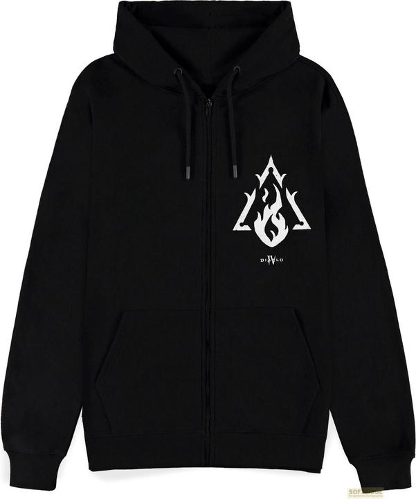 Actual product image Difuzed Diablo IV Zipper Hoodie Sweater Sorcerer Sigil Size L (L)