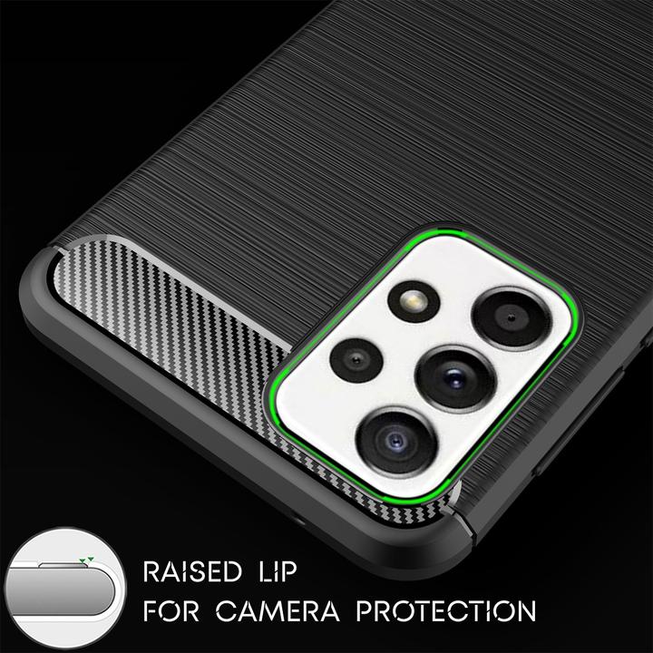 Produktbild Nalia Carbon Look Silikon Handyhülle (Samsung Galaxy A52 5G, Samsung Galaxy A52, Samsung Galaxy A52s 5G)