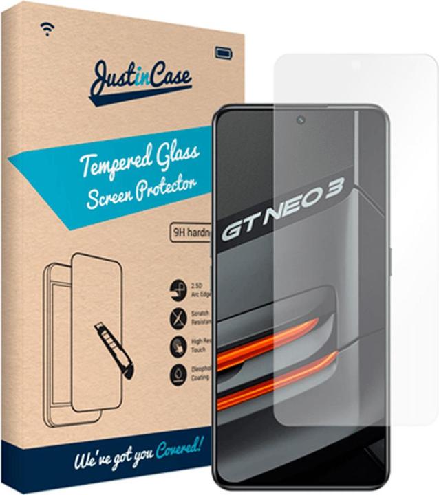 Actual product image Just in Case Tempered glass clear screen protector Realme GT Neo 3 (1 Piece, Realme GT Neo 3)