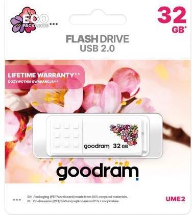 Produktbild Goodram Pendrive UME2 32GB USB 2.0 Spring White (32 GB, USB-A)