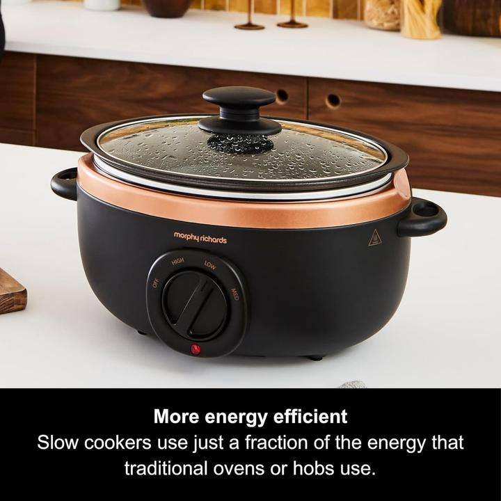 Produktbild Morphy Richards Slow Cooker Sear&Stew 3.5L matt schwarz/ rosegold