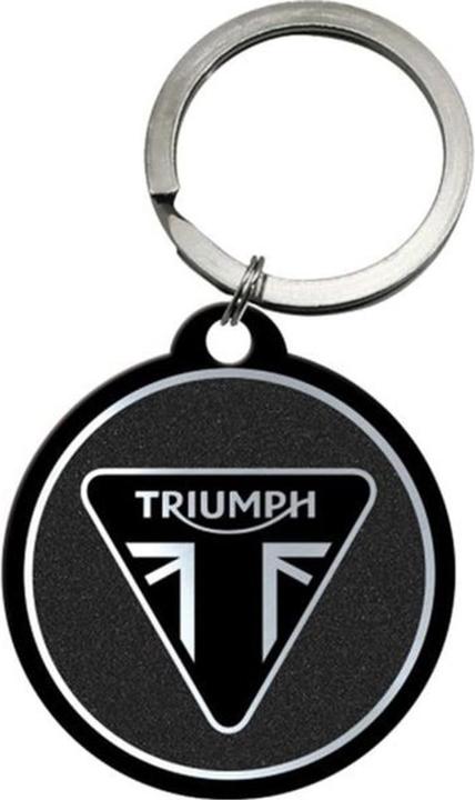 Actual product image Nostalgic-Art Merchandising Nostalgic Art key ring Triumph Ø 4 cm, black, motif