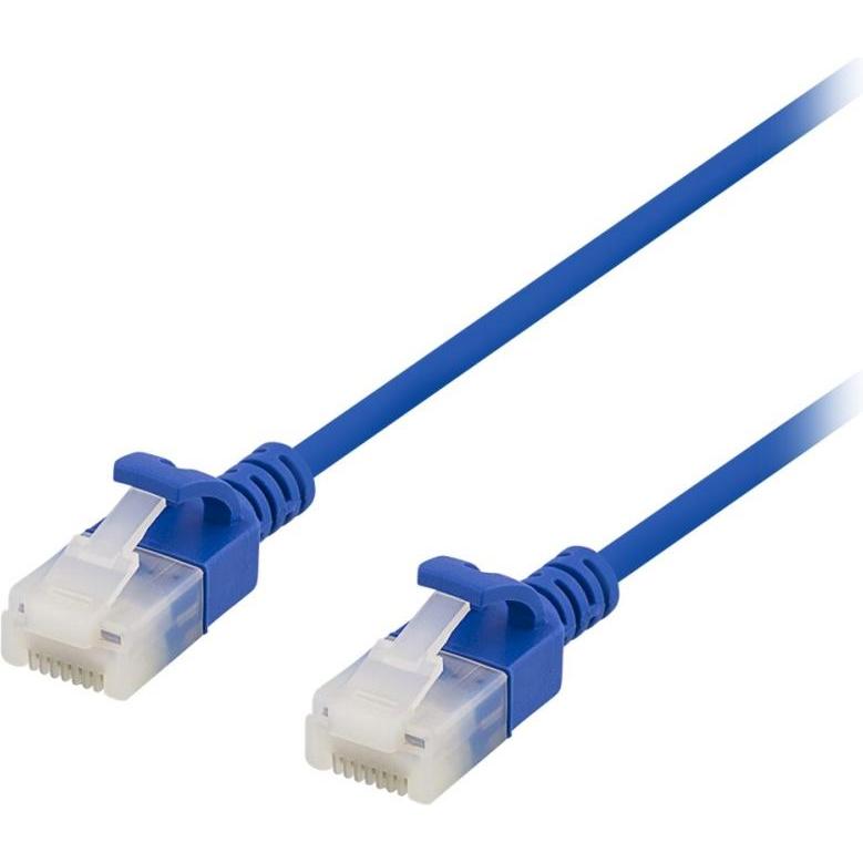 Deltaco U/UTP Cat6a patch cable slim 3.5mm diameter 1.5m blue (U/UTP, CAT6a, 1.50 m), Netzwerkkabel