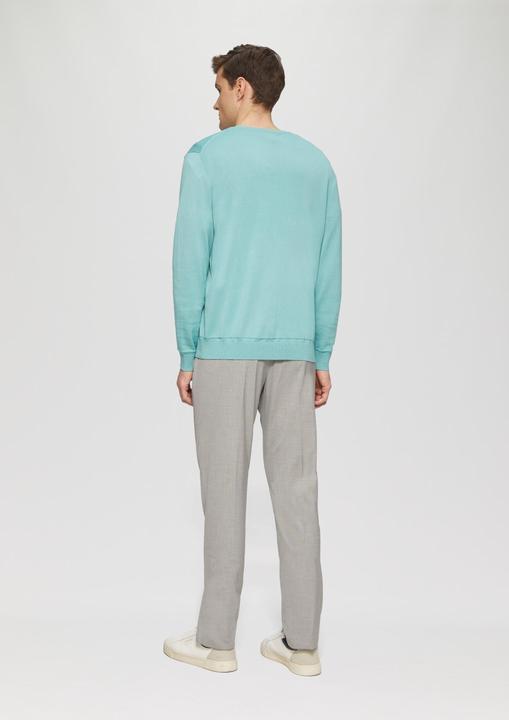 Produktbild S.Oliver Strickpullover Edler Feinstrickpullover aus Baumwollmix mit Rippbündchen (XL)