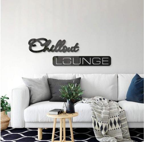 Image du produit Trenddeko Inscription 3D Chillout Lounge 152 x 20 cm, acrylique (152 x 20 cm)