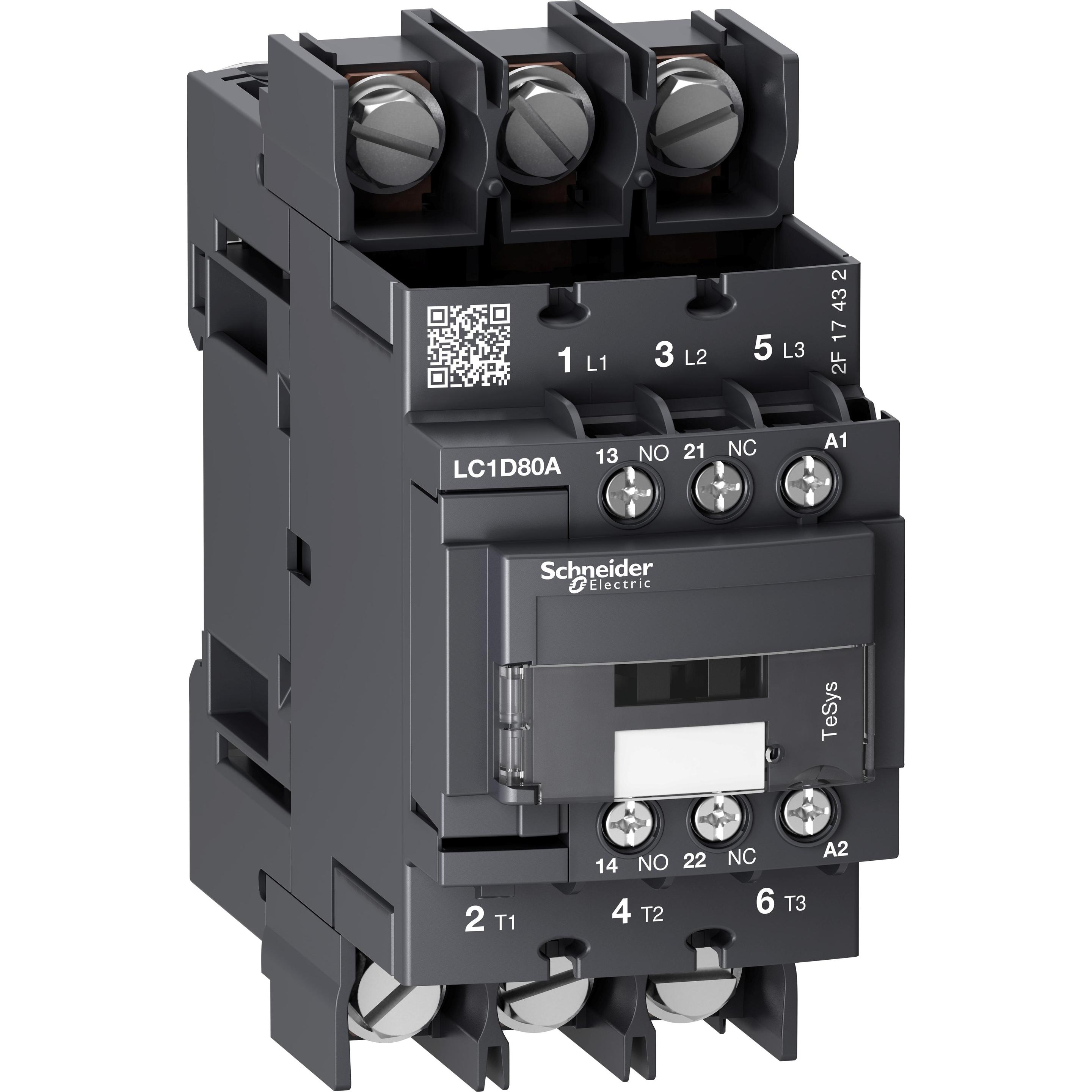 Schneider Electric LC1D80A6P7 LC1D 3p +1S+1Ö 37 kW 80 A 400 V AC3 Spul Leistungsschütz, Relais