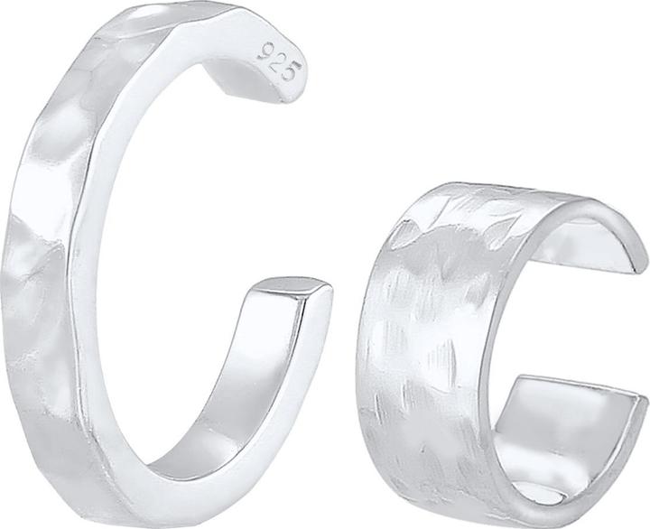 Image du produit Elli Boucles d'oreilles Earcuff Set Geo Look Martelé Organic 925 Silver (Argent sterling 925)