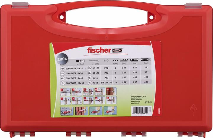 Actual product image Fischer Redbox DuoPower + screws (140 pcs.)
