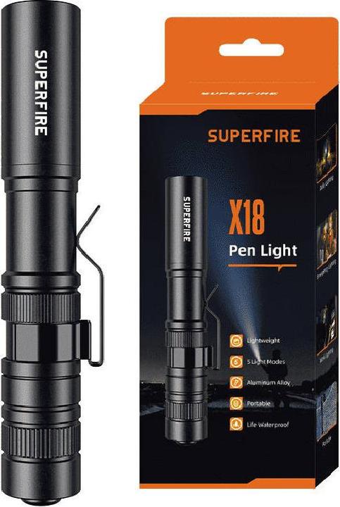 Produktbild Superfire Flashlight X18 (9.44 cm, 55 lm)