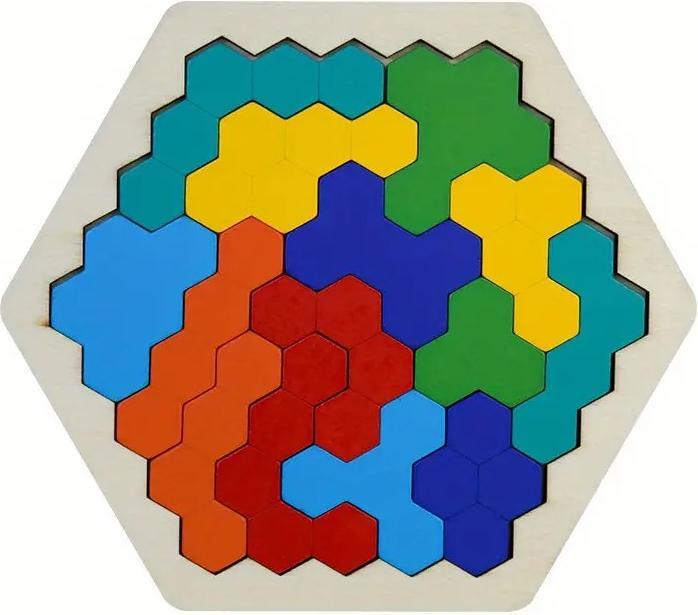 Immagine prodotto Cbx Puzzle in legno esagonale 14 pezzi (14 pezzi)